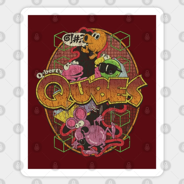 Q*bert's Qubes 1983 Magnet by JCD666